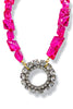 Made in the Deep South 1950s Brooch 1970s Magenta Pink Necklace