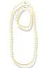 Make It Work Ivory Beaded 2 Piece Necklace