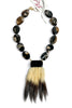 Made In The Deep South 1960s Mink Fur Pin 1960s Agate Beads Necklace