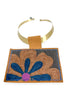 Kilim Suzani Charcoal Fabric Choker Necklace 4