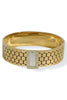 Valencia Gold Wide Hinge Bangle Bracelet