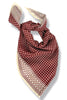 Kaylani Burgundy Dots Triangle Scarf