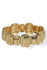 Keeping Peace Gold Geometric Link Stretch Bracelet