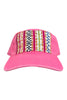 Kilim Baseball Hat - Hot Pink 41