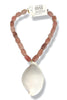 Made In The Deep South 1960s Cowrie Shell 1960s Strawberry Quartz Necklace