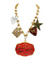 Red Grand Ole Opry Pendant Charm Necklace