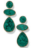 Gentle Stream Flowing Green Dangle Earrings