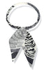 TWT® Alanna White and Black Zebra Scarf Necklace