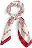 Brodie White and Red Paisley Square Scarf