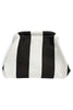 Fine Line Black & White Clutch Bag