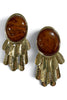 Amara Brown Dangle Earrings