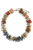 Make It Known Red and Navy Multi Flat Bead Necklace