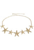 Quick Dip Gold Hammered Starfish Chain Belt