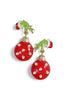 Stolen Christmas Red Hand Earrings