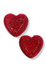 Real Love Red Pave Heart Earrings