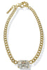 TOVA Darcy Gold/Clear Necklace