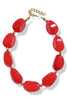 No Better Feeling Red Acrylic Pebble Beaded Necklace