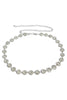 Keeping It Calm Rhodium and Clear Chain Belt