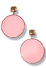 Taking A Second Pink Round Drop Earrings