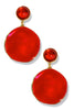 Closing Time Red Round Earrings