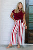 Lindsay Rust Combo Wide Leg Pant