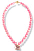 Eye Candy Pink Beaded Necklace