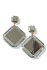 Parting Ways Clear Gold Drop Earrings