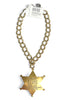 Made In The Deep South 1960s Elvis Badge 1970s Gold Link Necklace