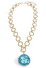 Becca Aqua Gold Statement Necklace