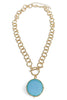 Fully Here Turquoise Pendant Necklace