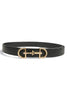 Tina Black Horsebit Buckle Belt