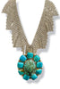 Made In The Deep South 1960s Turquoise 1970s Fringe Collar Necklace