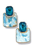 Clever One Aqua Acrylic Earrings
