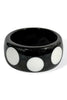 Adding A Little Touch Black Polka Dot Bangle Bracelet