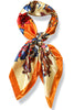 Open Arms Orange Floral Print Shawl Scarf