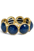 Enough of You Navy Faceted Round Stone Stretch Bracelet