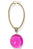 Next Test Fuchsia Oversized Stone Necklace