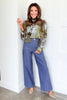 Always Together Olive Print Long Sleeve Blouse