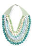 Oaklyn Green Multi Smooth Bead Layered Necklace