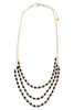 Turning Pages Black Beaded Layer Necklace