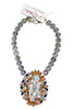 Made in the Deep South 1970s Kenneth Lane Brooch 1970s Crystal Beads Necklace
