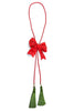 Holly Jolly Candy Red and Olive Bolo Necklace