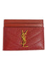 YSL Cassandre Cardholder Burgundy