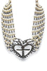 La Queen Collar Necklace - Pearl/Gunmetal | Virgins Saints & Angels