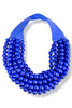 Carla Royal Blue Smooth Bead Statement Necklace