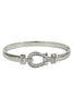Violetta Silver Horseshoe Hinge Bracelet