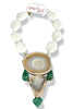 Made in the Deep South 1960s Agate & Malachite 1960s Bead Necklace