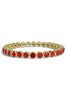 Affection Red Crystal and Gold Stretch Bracelet