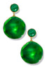 Closing Time Green Round Earrings