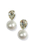 Breaking Point Cream Pearl & Teardrop Stone Earrings